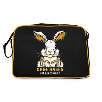 LAPIN SANS LAPINS TOUT STUPIDE - Sac Retro - noir/or - Dos