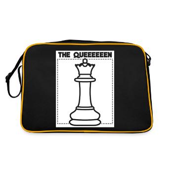 Chess Queen Chess Board Chess Player - Retro Bag - black/gold - Back