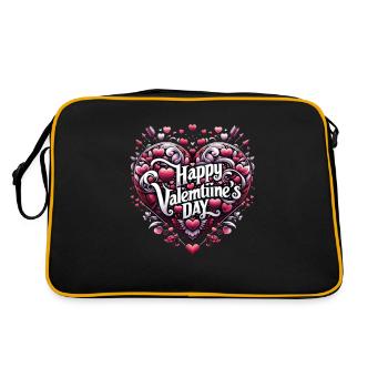 Love's Symphony: A Valentine's Day Heart Mosaic - Retro Bag - black/gold - Back