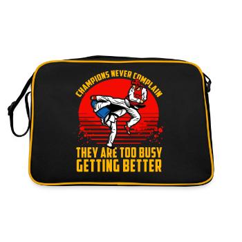 Champions never complain they are too busy getting - Retro Bag - black/gold - Back