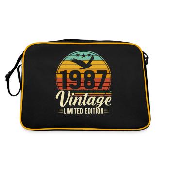 Classique 1987 Anniversaire Rétro Vintage - Sac Retro - noir/or - Dos