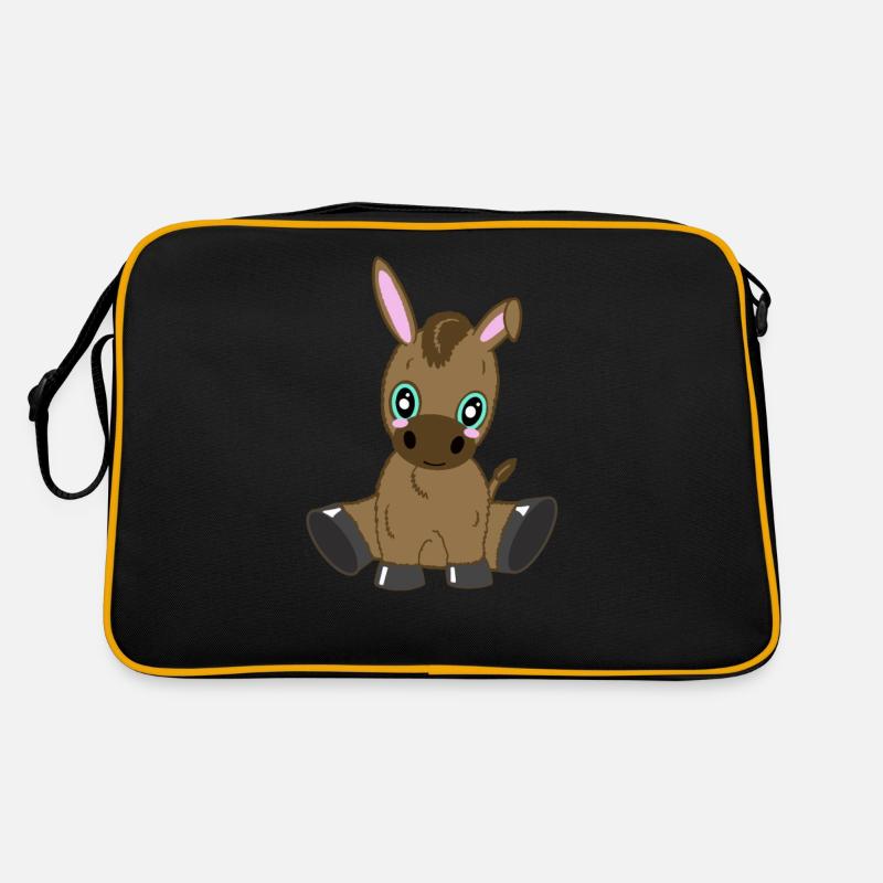 Süßer Esel Freund - Fürs Herz Retro Tasche