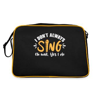 Chanteur Chanteur Musicien chanteur Cadeau - Sac Retro - noir/or - Dos