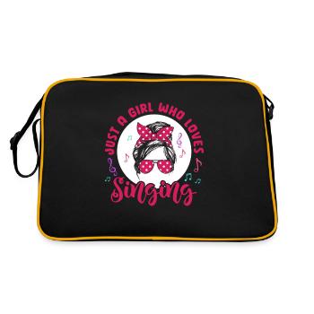 Chanteur chanteur chanteur musicien cadeau - Sac Retro - noir/or - Dos