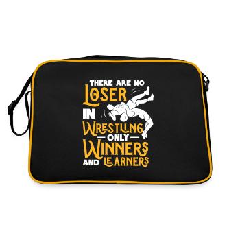 Wrestling Wrestler Fight Wrestling Ringer Gift - Retro Bag - black/gold - Back