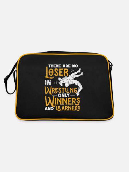 Wrestling - Retro Tasche - Schwarz/Gold - Hinten