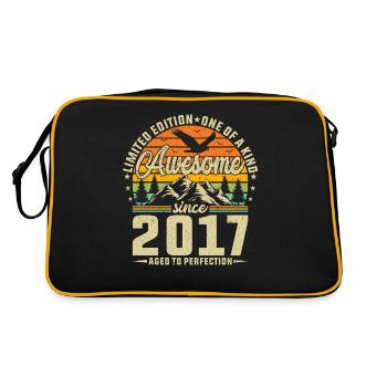 Design unique d’anniversaire vintage 2017 - Sac Retro - noir/or - Dos