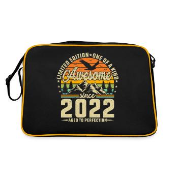 Design unique original du millésime 2022 - Sac Retro - noir/or - Dos