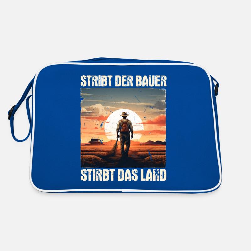 Bauernkraft: Stirbt der Bauer, stirbt das Land Retro Tasche