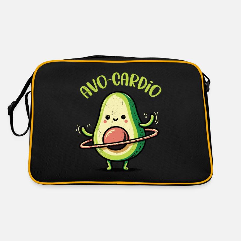 Avocado - Retro Tasche - Schwarz/Gold