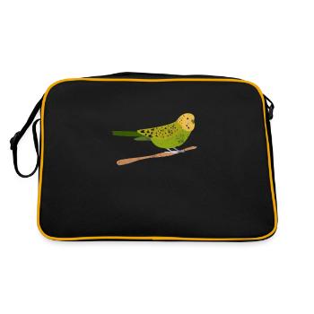 Perruche ondulée - Sac Retro - noir/or - Dos