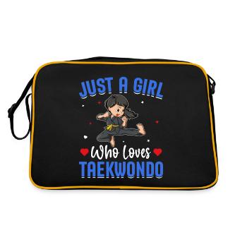 Juste une fille qui aime le taekwondo - Sac Retro - noir/or - Dos