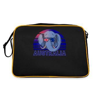 Australie - Sac Retro - noir/or - Dos