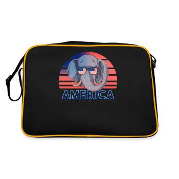 Amérique du Nord - Sac Retro - noir/or - Dos