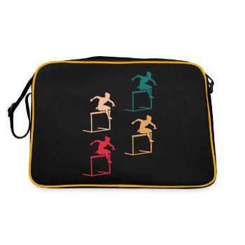 Colour play of the obstacle course - Retro Bag - black/gold - Back