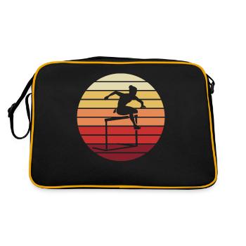 Hindernislauf Abendrot - Sportglanz - Retro Tasche - Schwarz/Gold - Hinten