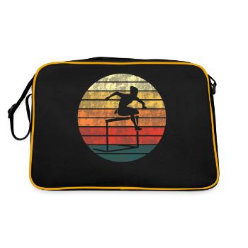 Hindernislauf Abendrot - Sportglanz - Retro Tasche - Schwarz/Gold - Hinten