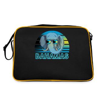 Bahamas - Retro Tasche - Schwarz/Gold - Hinten