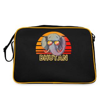Bhoutan - Sac Retro - noir/or - Dos