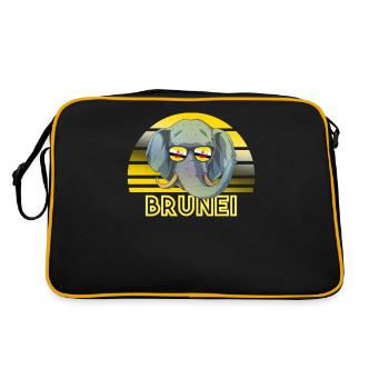 Brunei - Retro Tasche - Schwarz/Gold - Hinten