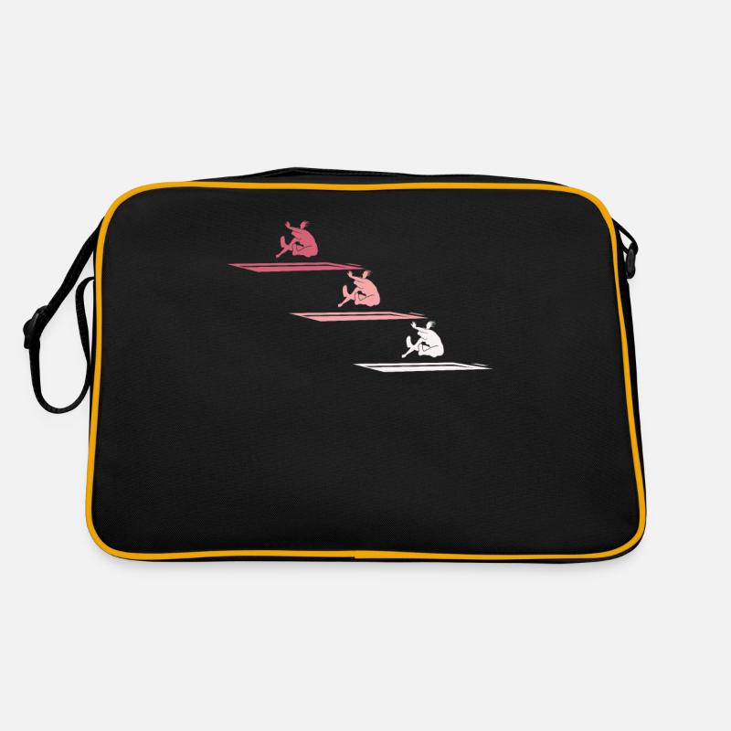 Farbenfrohe Weitsprung-Kunst Retro Tasche