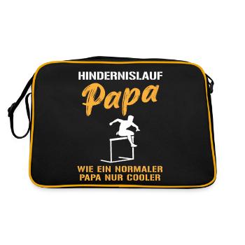 Papa cool qui court sur les haies - Sac Retro - noir/or - Dos