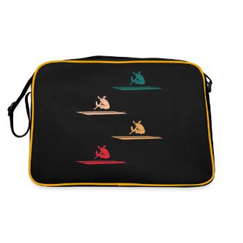 Colorful Long Jump Art - Retro Bag - black/gold - Back