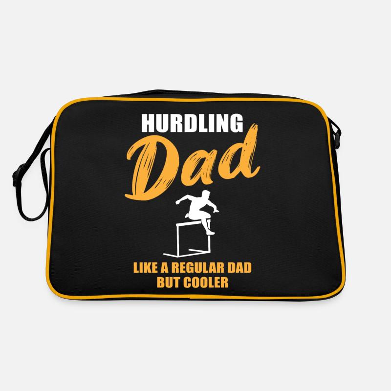 Cool hurdle running dad Retro Bag