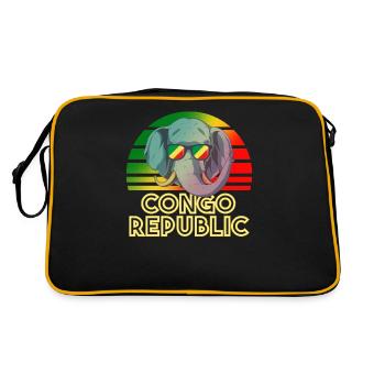 République du Congo - Sac Retro - noir/or - Dos