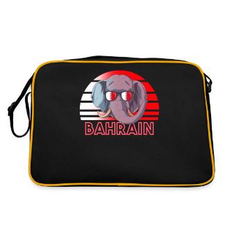 Bahrain - Retro Tasche - Schwarz/Gold - Hinten