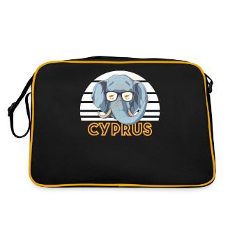 Zypern - Retro Tasche - Schwarz/Gold - Hinten