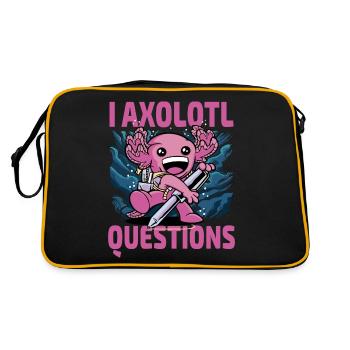 Je pose des questions sur l’axolotl - Sac Retro - noir/or - Dos
