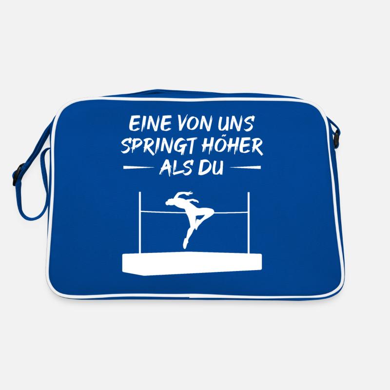 Ich springe höher als du Geschenk Retro Tasche