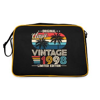 Cadeau 1998 Cadeau Anniversaire 1998 Vintage 1998 - Sac Retro - noir/or - Dos