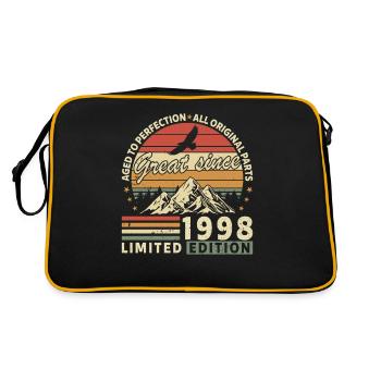 Vintage 1998 Birthday Gift - Retro Bag - black/gold - Back