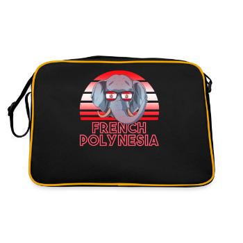 Polynésie française - Sac Retro - noir/or - Dos