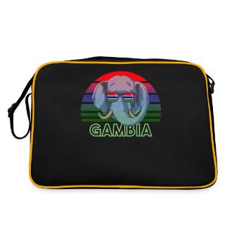 Gambie - Sac Retro - noir/or - Dos