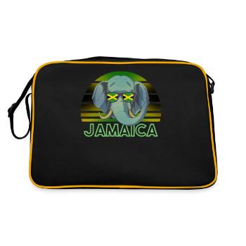 Jamaika - Retro Tasche - Schwarz/Gold - Hinten