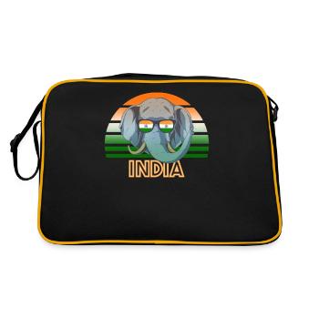 Inde - Sac Retro - noir/or - Dos