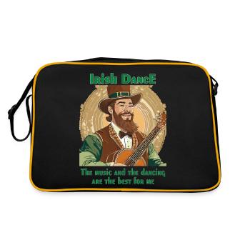 IRISH DANCE The music and the dancing - Retro Tasche - Schwarz/Gold - Hinten