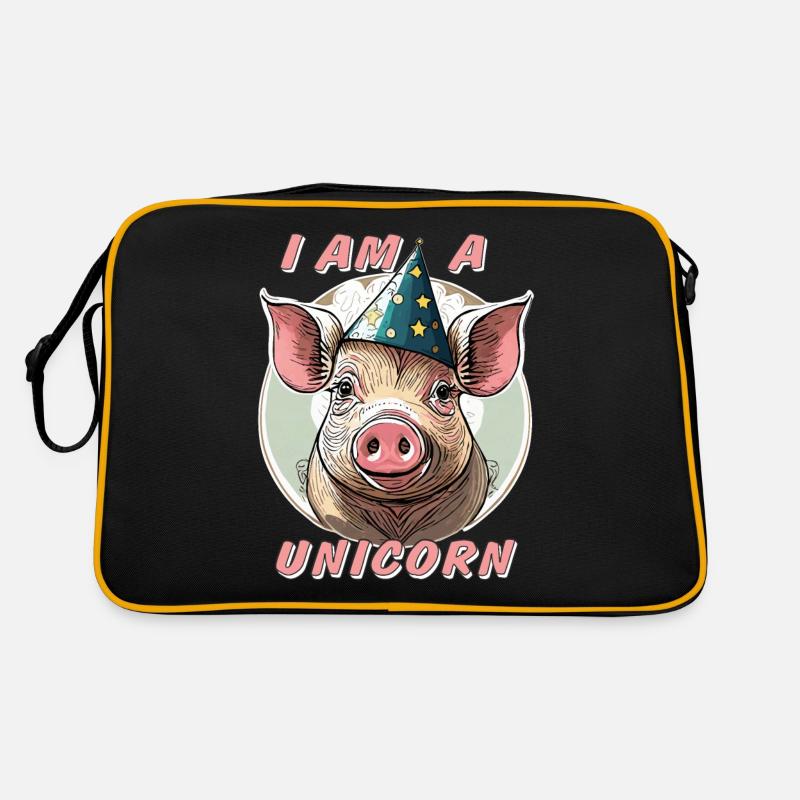 Pig Carnival I AM A UNICORN Retro Bag