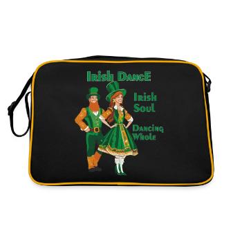 DANSE IRLANDAISE DANSE SOUL IRLANDAISE ENTIÈRE - Sac Retro - noir/or - Dos