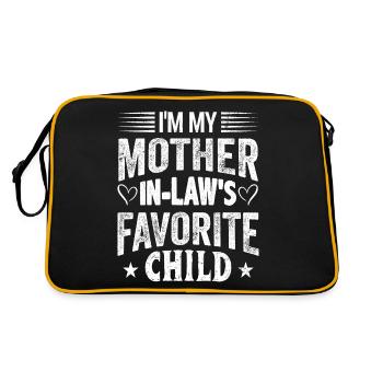Je suis ma mère dans faible préféré enfant fils fille - Sac Retro - noir/or - Dos