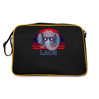 Laos - Sac Retro - noir/or - Dos