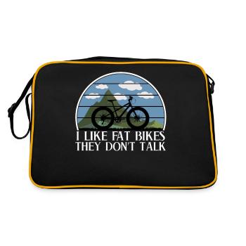 Fatbike Fat Bike Fat Tires Bike - Retro Tasche - Schwarz/Gold - Hinten