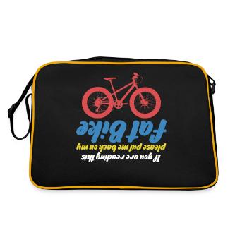 Fat Bike Joke Fat Tires Bike Fatbike - Retro Tasche - Schwarz/Gold - Hinten