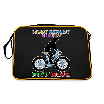 Fat Bike Fat Tires Bike Fatbike - Retro Tasche - Schwarz/Gold - Hinten