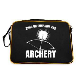 Archery - Retro Tasche - Schwarz/Gold - Hinten