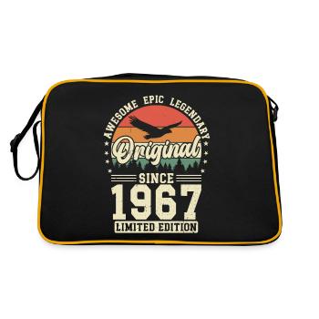 Anniversaire Créatif Surprise Vintage 1967 - Sac Retro - noir/or - Dos