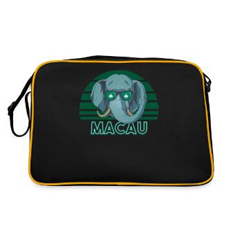 Macau - Retro Tasche - Schwarz/Gold - Hinten